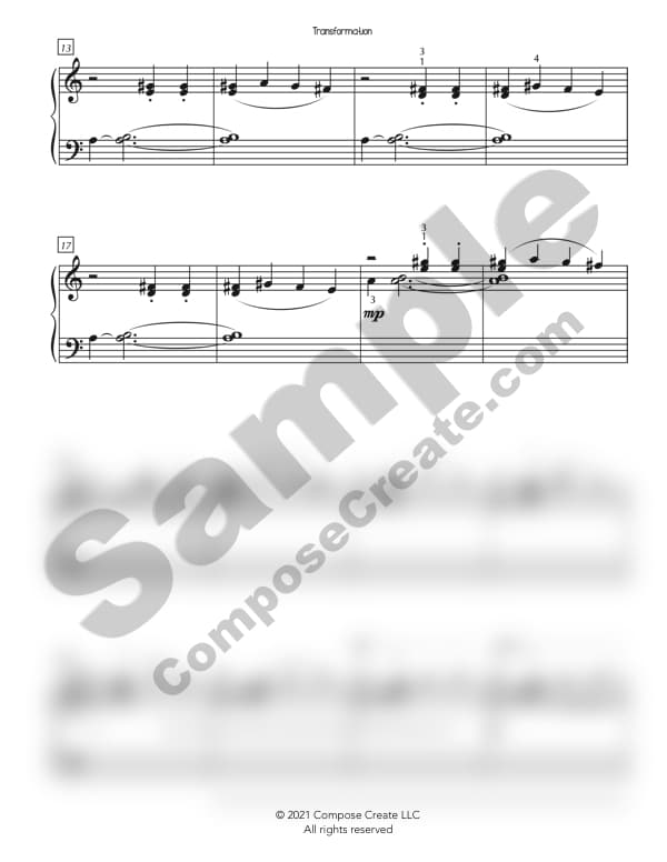 Music Notes Transformation Transformation - A piano solo that transforms into a different mood