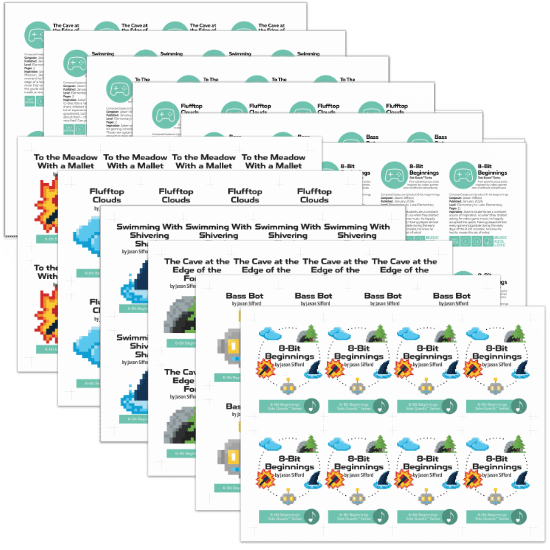 Side Quests Music Achievement Cards by ComposeCreate.com